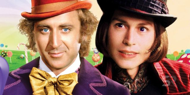 Willy Wonka og Charlie og sjokoladefabrikken.